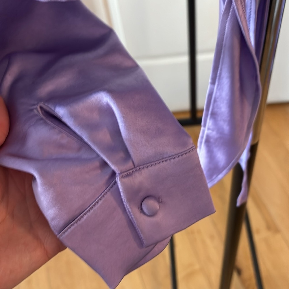 White fox purple tie crop top - Picture 2 of 2